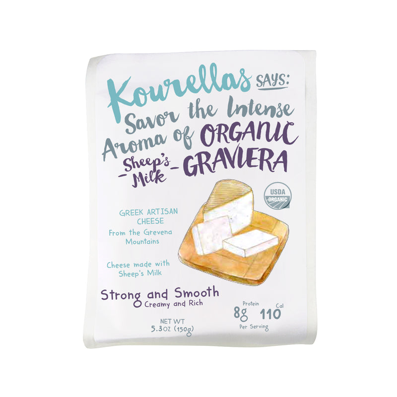 Kourella Organic Sheep Graviera Milk Cheese 150G