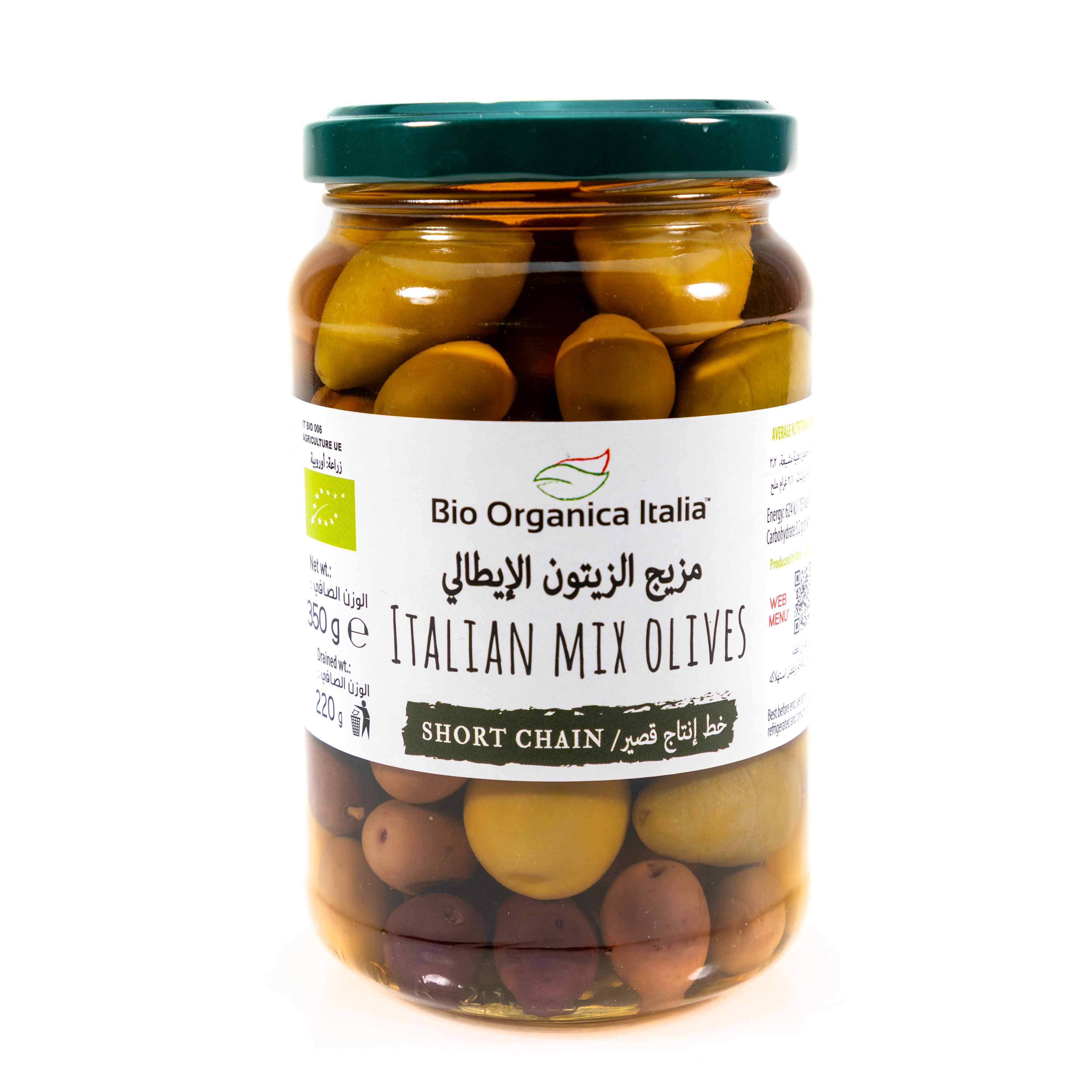 Bio Organica Italia Organic Mix Olives In Water And Oil 350G – Lets Organic