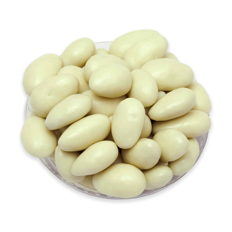 Organic VERT - Roasted almonds coated in green lemon-flavoured white chocolate 100g