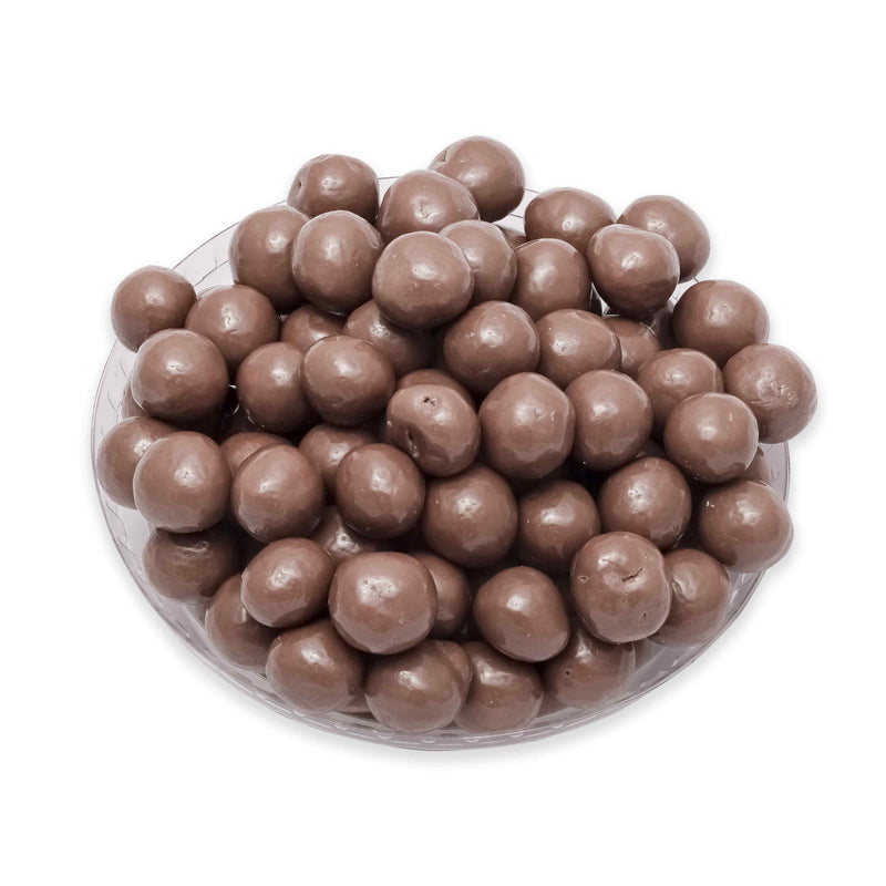 Organic Chocolate taste puffed cereals ball coated in caramel-flavoured milk chocolate 100g