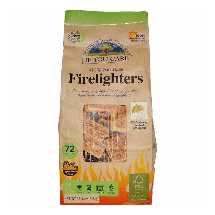 Organic Wood Firelighters Bag 72Pcs