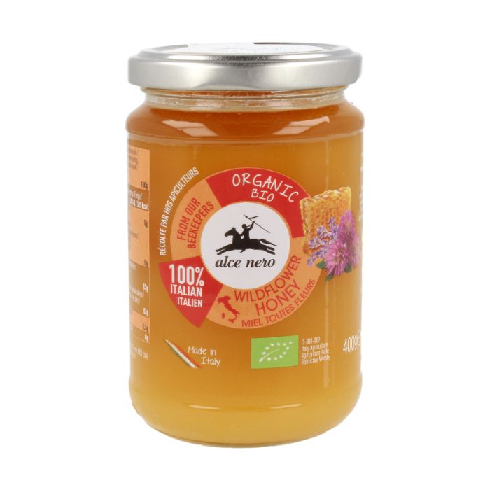 Alce Nero Organic Italian Wildflower Honey 400G
