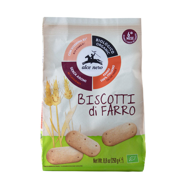Alce Nero Organic Baby Emmer Wheat Biscuits 250g 6+months