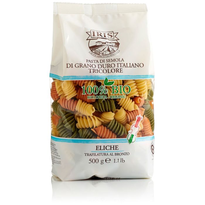 Organic Wheat Pasta Eliche Tricolore semolina 500g