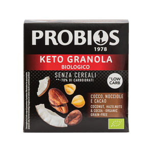 Organic Keto Granola Coconut & Cocoa 200g front view
