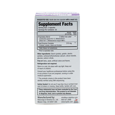 Organic Dophilus Probiotic Plus Enzymes 60 Capsules
