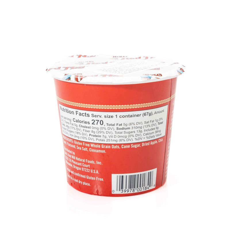 Organic Oatmeal Cup Apple Cinnamon 2.36 Oz