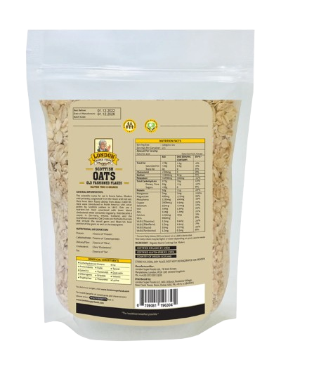 Organic Scottish Rolled Oats 250G