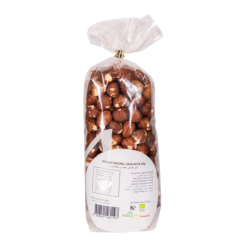 Organic shelled hazelnuts 250g