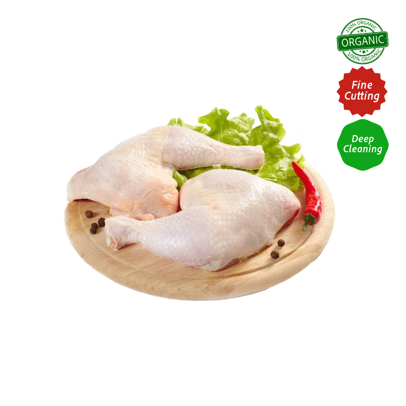 Fresh Cut Organic Chicken Whole Legs – Halal & Cleaned