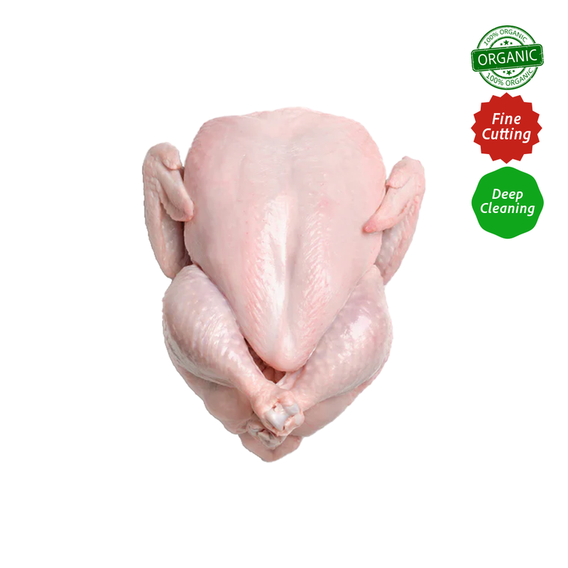 Organic Whole Chicken– Cleaned, Cut & Ready To Cook