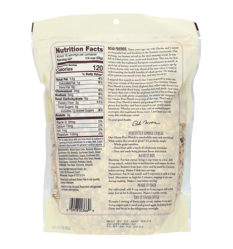 Organic Muesli 16 Oz
