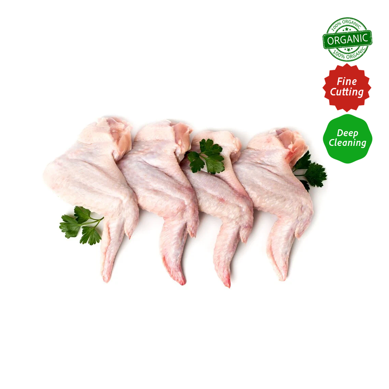 Organic Chicken Wings - Fine Cut & Deep Clean