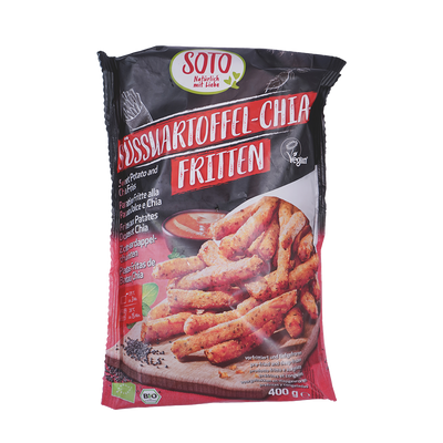 Organic Frozen Sweet Potato & Chia Fries 400g - SOTO -