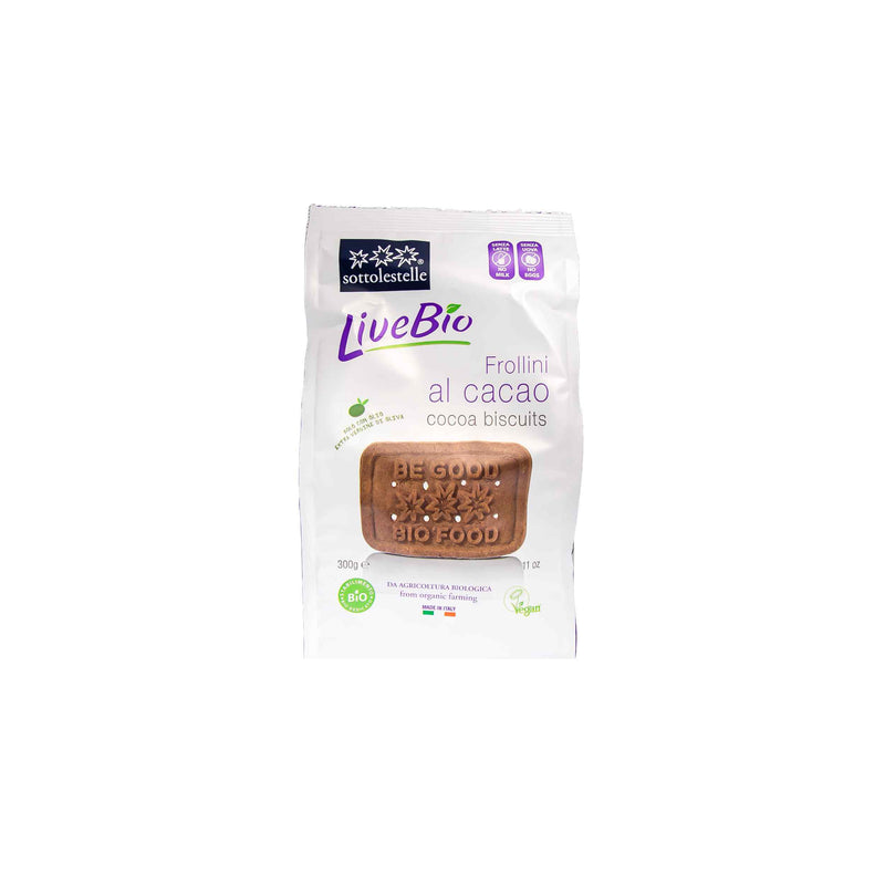 Sottolestelle Organic Livebio Cookies with Cocoa 300g