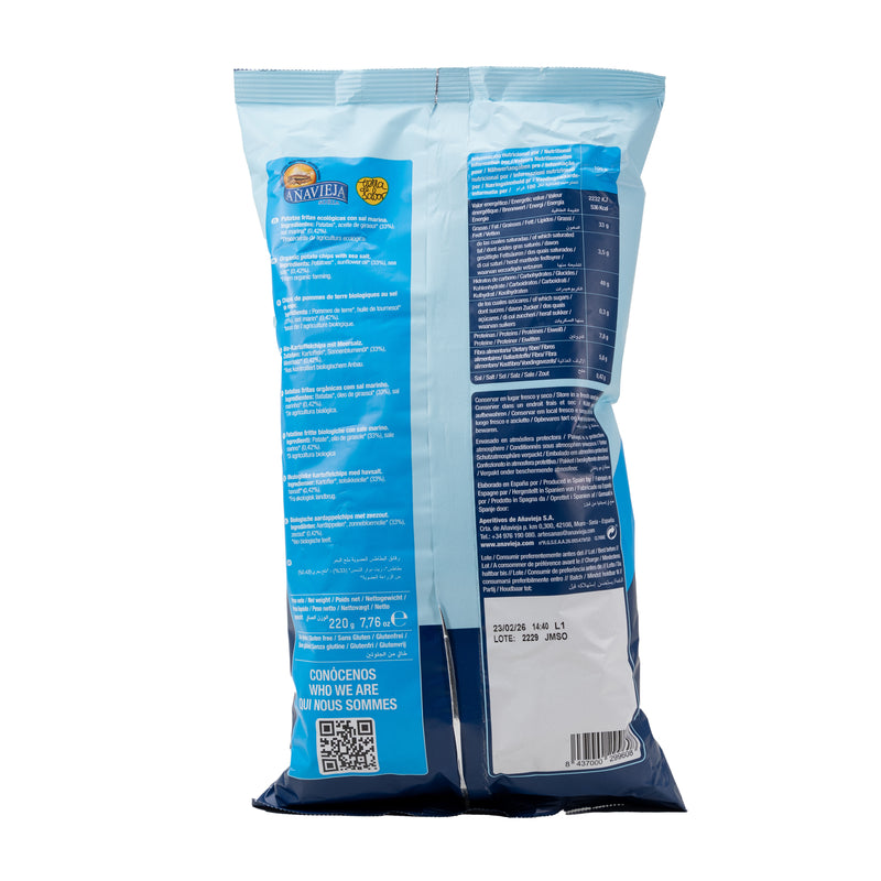 Organic Potato Chips In Sunflower Oil 220g