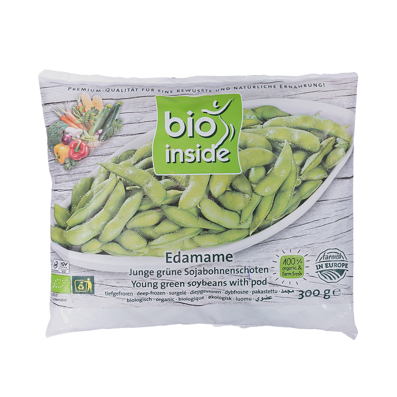 Organic Frozen Edamame Soy Beans 300g with pod - Bio Inside -