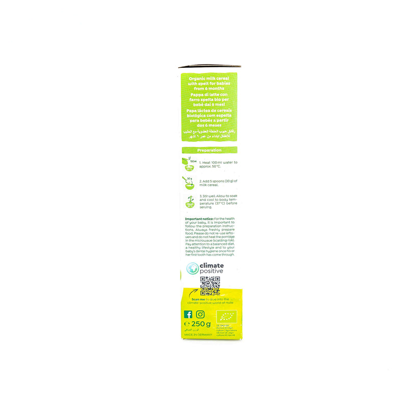 Organic Milk Cereal Spelt 250G
