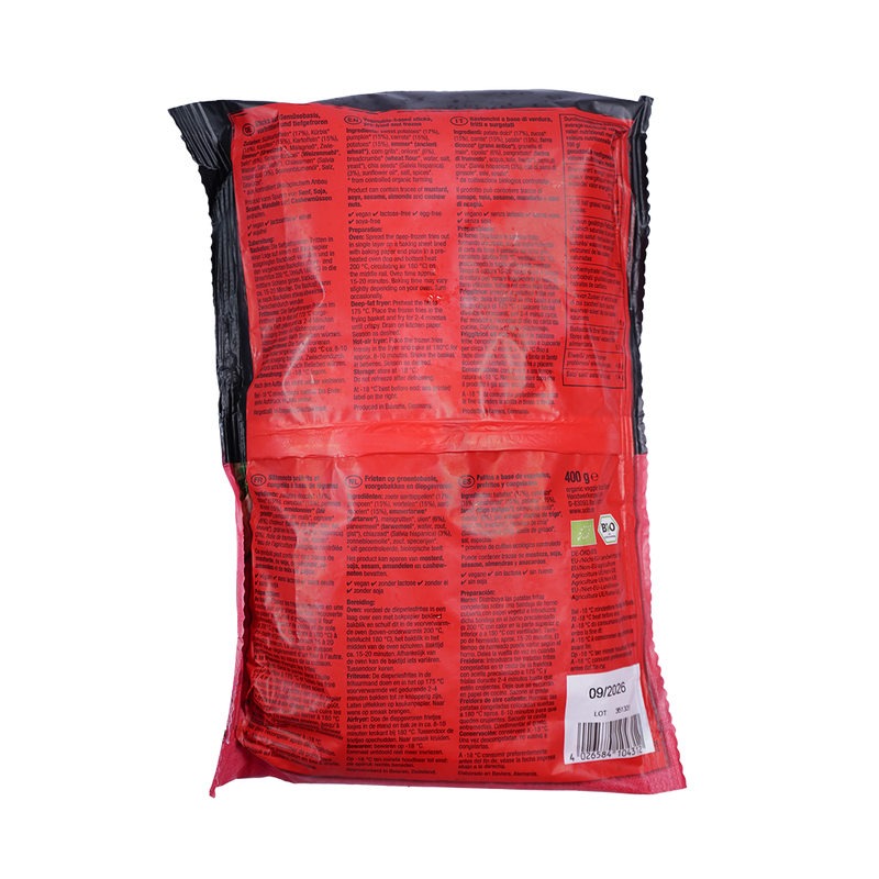 Organic Frozen Sweet Potato & Chia Fries 400g - SOTO -