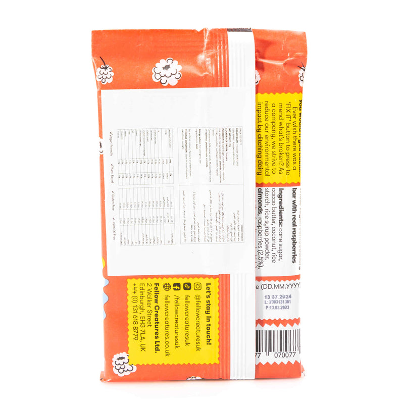 Organic Raspberry White Choccy 70G