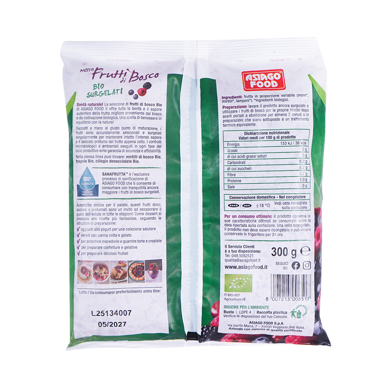 Organic Frozen Mixed Berries 300g