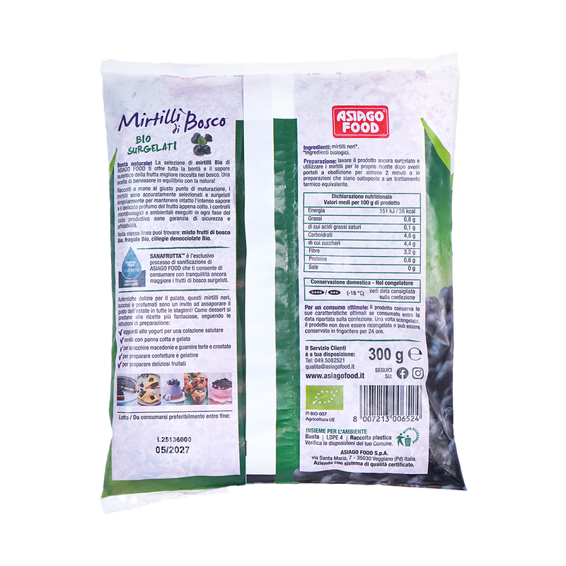 Organic Frozen Blueberries 300g