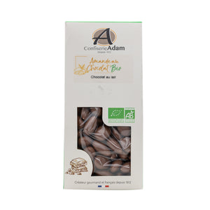 Organic Roasted Almonds Coated in Milk Chocolate 150G
