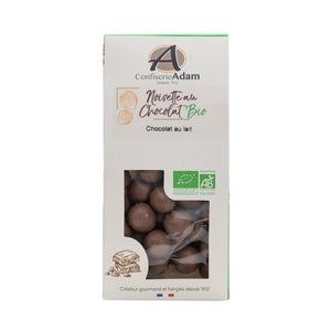 Organic Roasted Hazelnut Coated in Milk Chocolate 150G