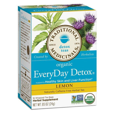 Organic Lemon Everyday Detox Tea 16 Bags - Traditional Medicinals -