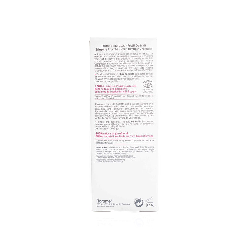 Organic Eau De Toliette Exquisite Fruits 100ml