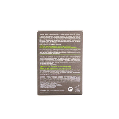 Organic Eau De Toilette Vetiver Spirit 100Ml