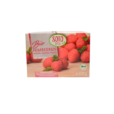 Organic Frozen Raspberries 300G - SOTO -
