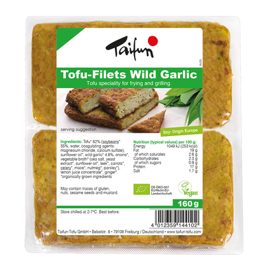 Organic Tofu Fillet With Wild Garlic 160G - Taifun -