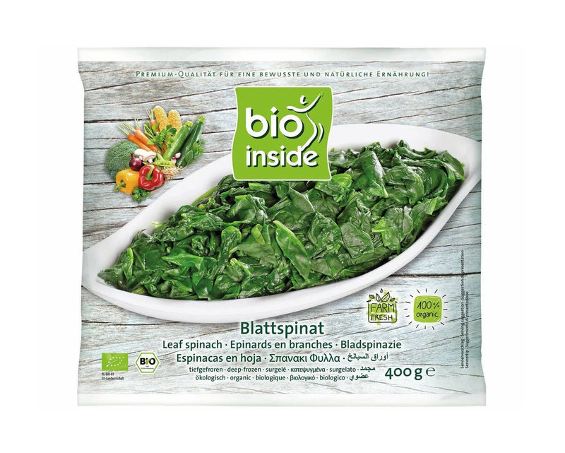 Organic Frozen Leaf spinach 400g