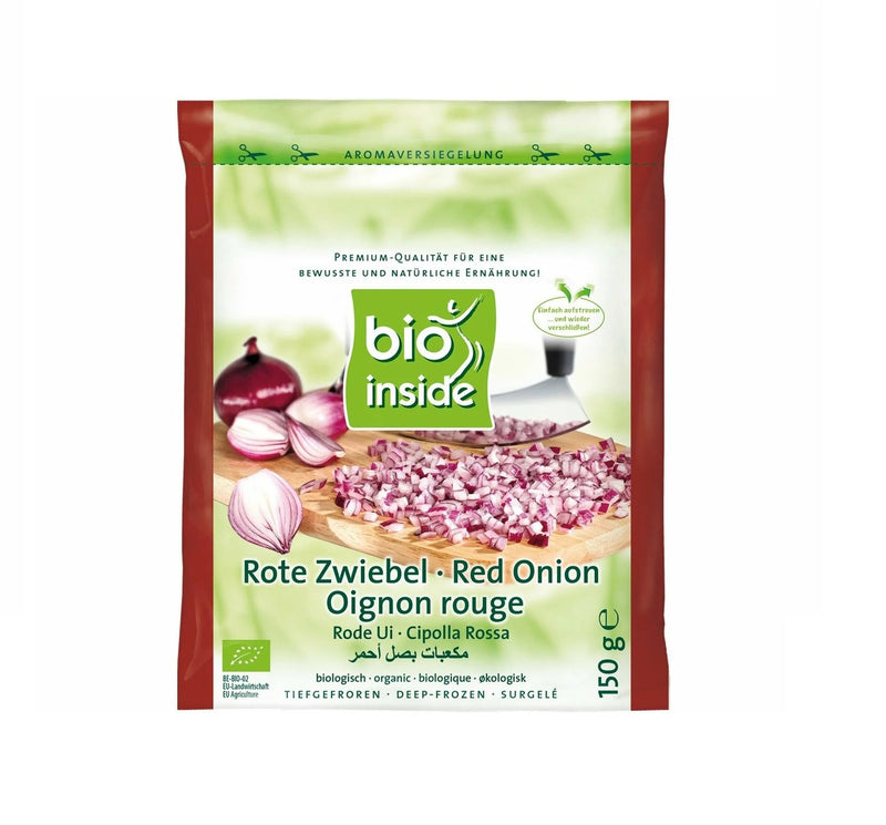 Organic Frozen Diced Red Onions 150g