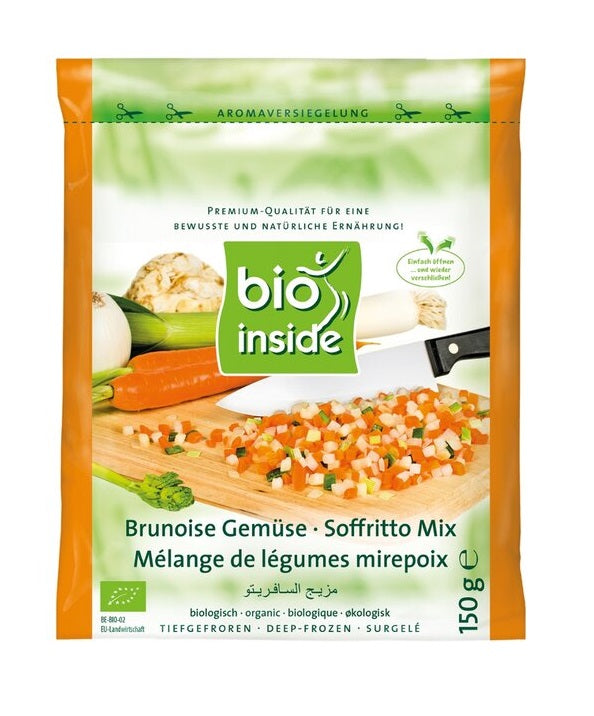 Organic Frozen Brunoise Soffrito Mix 150g