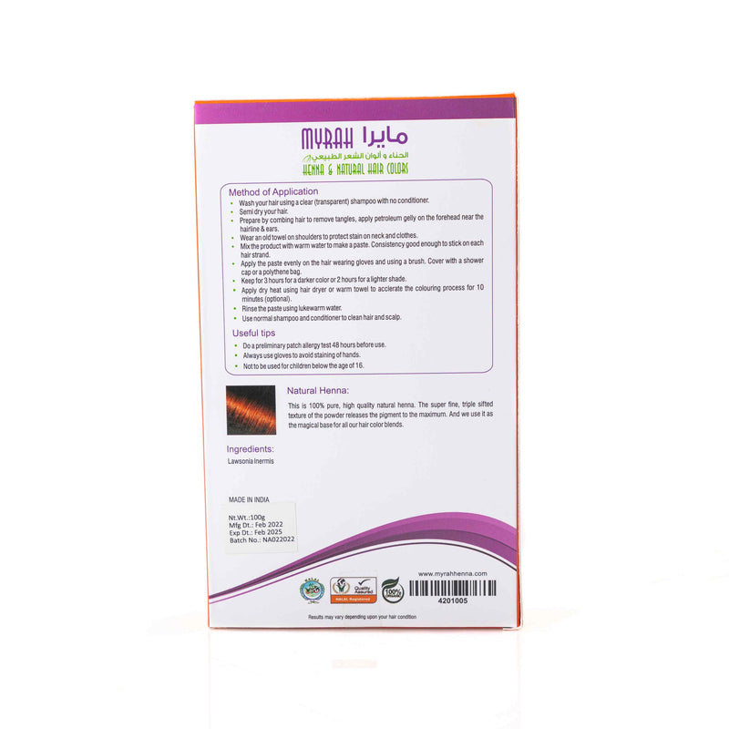 Organic Natural Henna Hair Color 100g