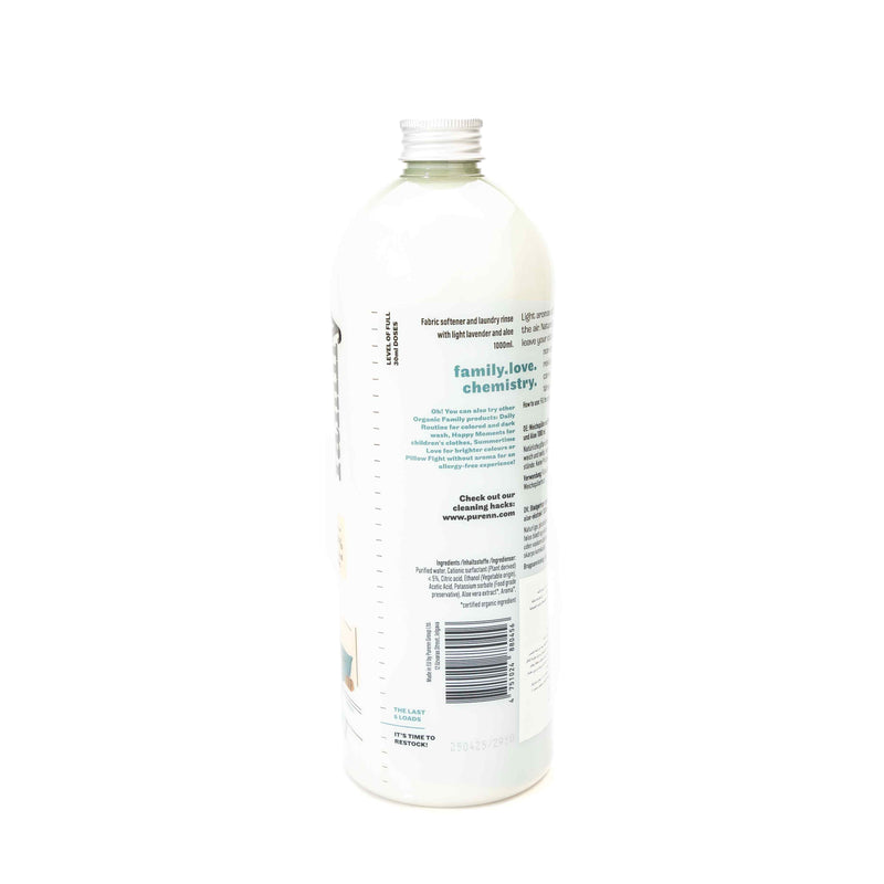 Organic Fabric Softener Laundry Rinse with Lavender & Aloe 1L