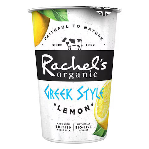 Organic Greek Style Yogurt With Lemon 450G