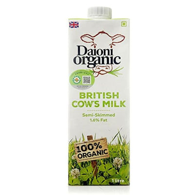 Organic Semi Skimmed UHT Milk 1L - Daioni Organic -