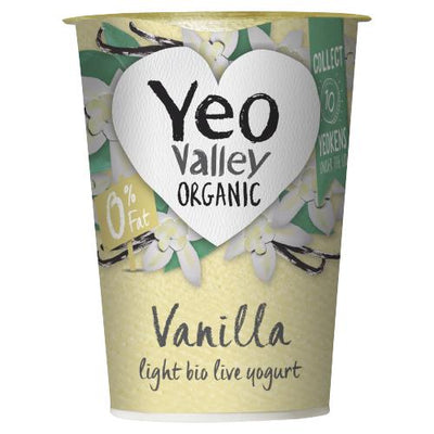 Organic Yeo Valley 0% Fat Vanilla yogurt 450G - Yeo Valley -