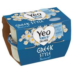 Organic Greek Natural Yoghurt 4x110g - Yeo Valley -
