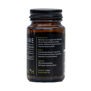 Organic Aloe Pure Vegetarian 20 Capsules 600mg