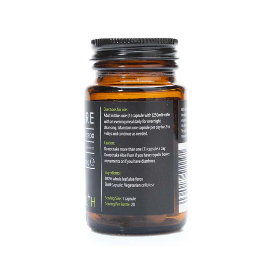 Organic Aloe Pure vegetarian capsules 600mg