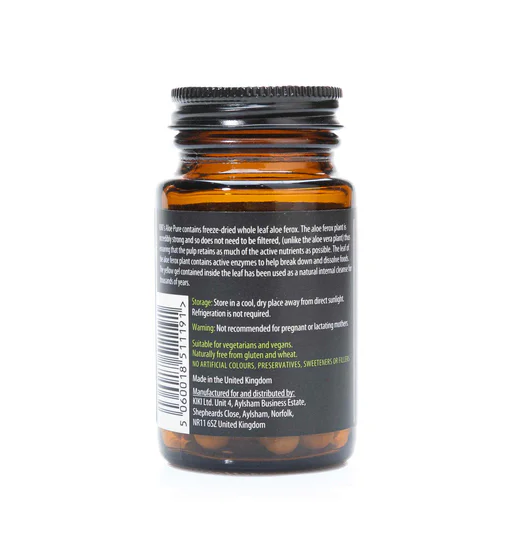 Organic Aloe Pure vegetarian capsules 600mg