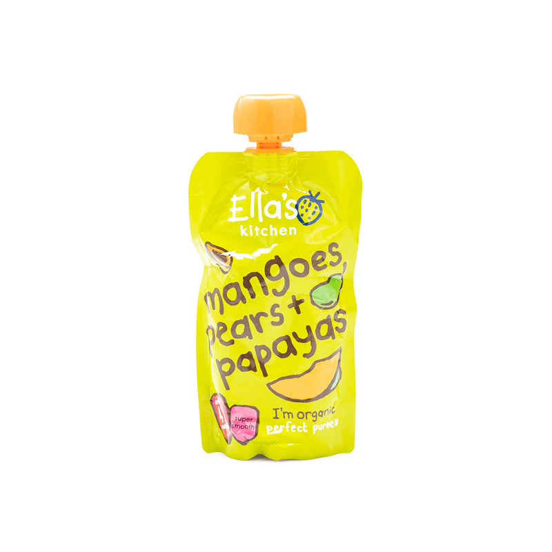 Organic Mangoes Pears Papayas Puree 120G
