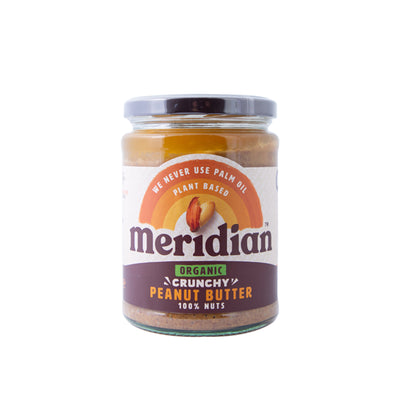 Organic Peanut Butter Crunchy 470g - Meridian -