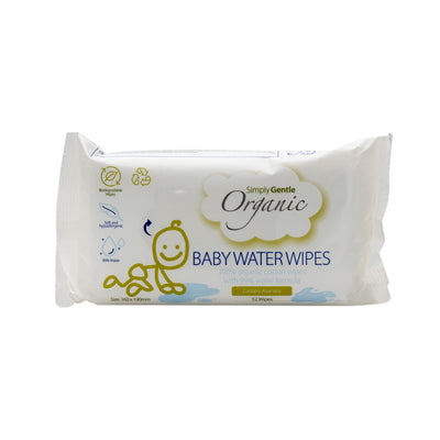 Organic Gentle Baby Water Wipes 52 Pcs image 1