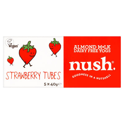 Almond Tubes Strawberry Vegan (5 x 40G) - NUSH -