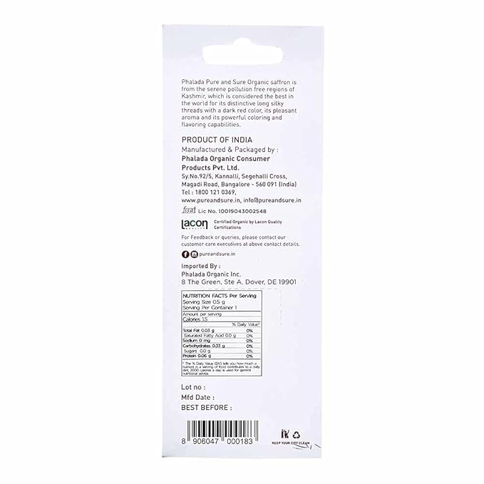 Organic Saffron 0.5g